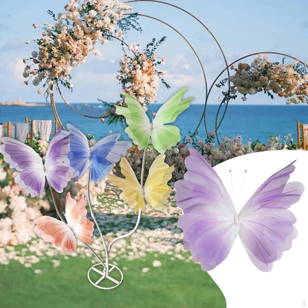 Artificial Butterflies with Base, Bridal Shower Supplies, DIY Giant Butterfly Decorations