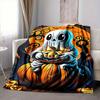 1PC Halloween Ghost Blanket, Throw For Sofa, Bed, Travel, Camping, Livingroom, And Bed, Printing Blanket With Soft And Warm Fabric yy250918194