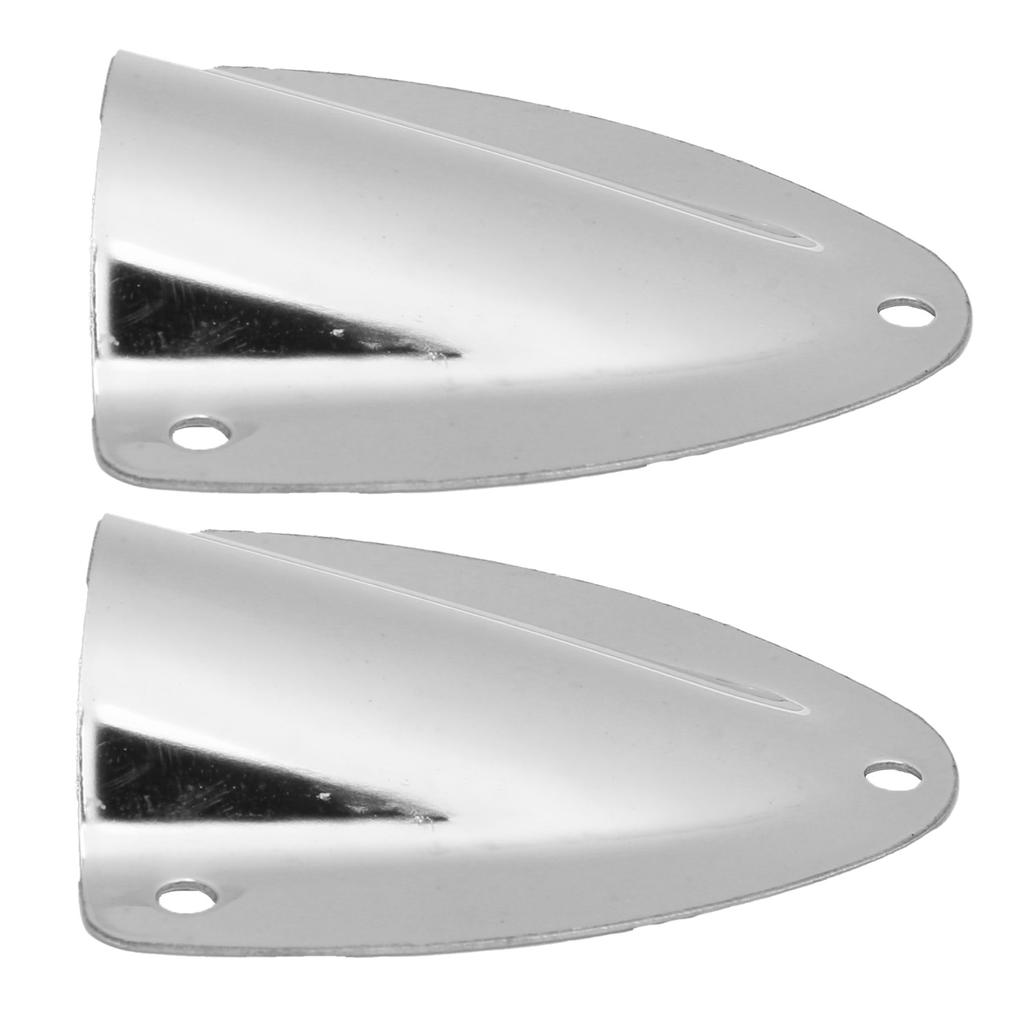2pcs Clam Shell Vent Wire Pass Through Cover Polished Stainless Steel Accessory for Marine Boat