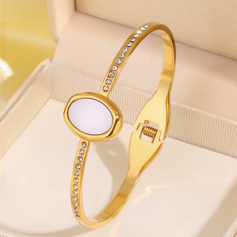 Couple Style Spring Open Row Oval Bracelet Bracelet One Size(16-22CM)