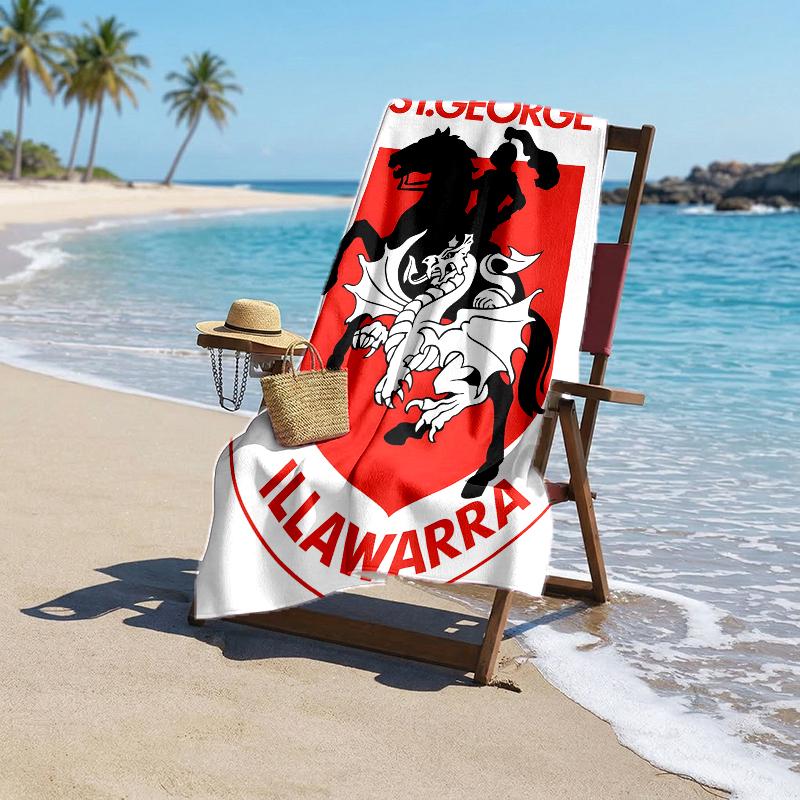 St George Illawarra Fashion Beach Towel: Ideal for Summer Adventures Soft, absorbent and quick drying suitable for swimming and bathing