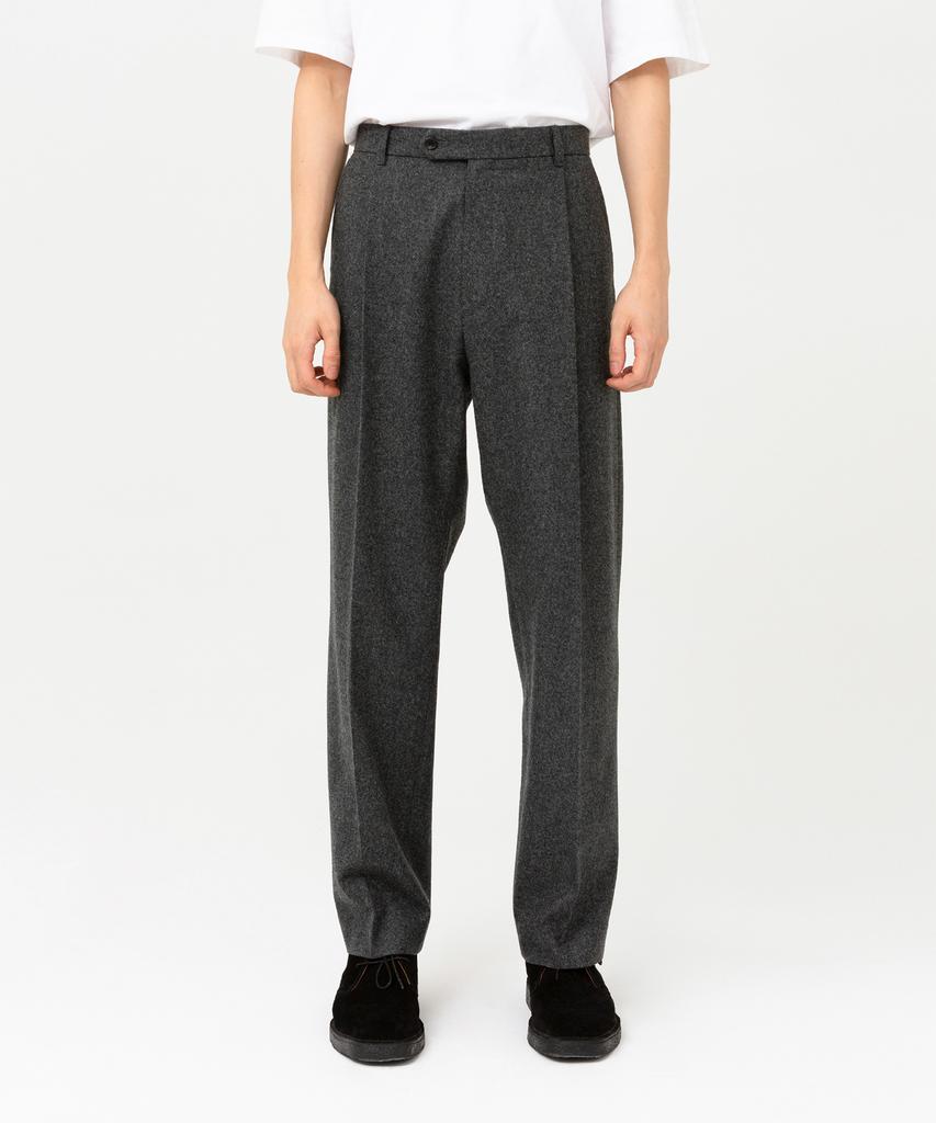 Beulaunyadeu Pure Wool One-Pleat Trousers, Charcoal