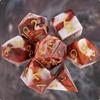 7 Pieces Tabletop RPG Dice Set Resin Glossy for Players