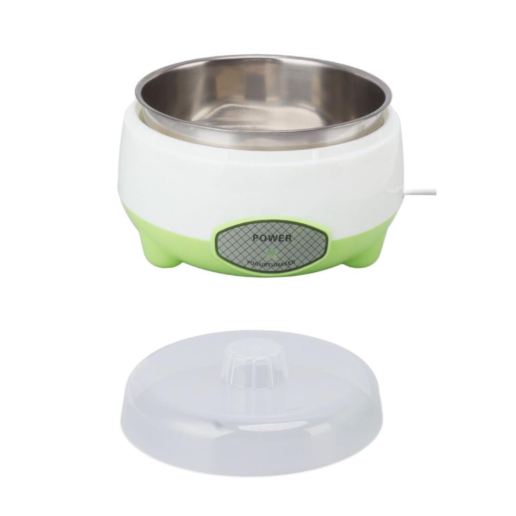 Kompakt Yoghurt Maker Machine Rustfritt stål Beholder Yoghurt Maker for hjemmelaget DIY Yoghurt Grønn