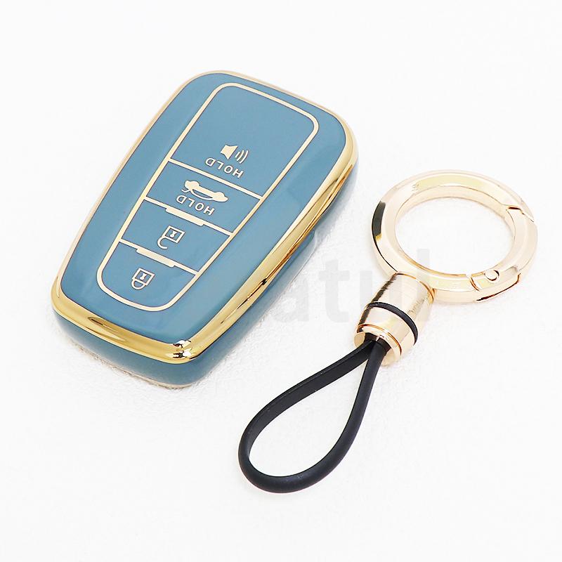 Auto Keyless Protector Keychain For Toyota Chr Rav4 Prado Prius Camry Corolla C-Hr Auto Tpu Car Key Cover Case Accessories