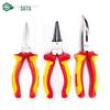 SATA 70111/70161 Insulated High-Voltage Flat, Round, and Bent-Nose Pliers for Electricians