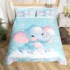 Elephant Duvet Cover Full Queen Size Wild Animal Bedding Set for Boys Girls Bedroom Dorm Decor Nature Wildlife Comforter Cover