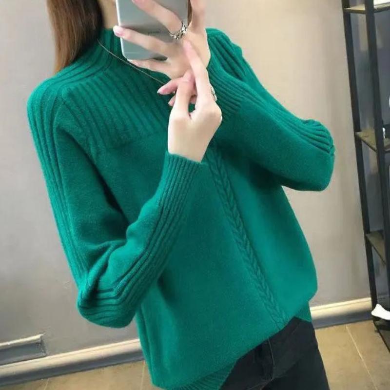 Bow Doll Collar Striped Base Shirt Autumn Long Sleeved Slim Fit Sweet Anti-aging Top Knitted Sweater Women's Clothing