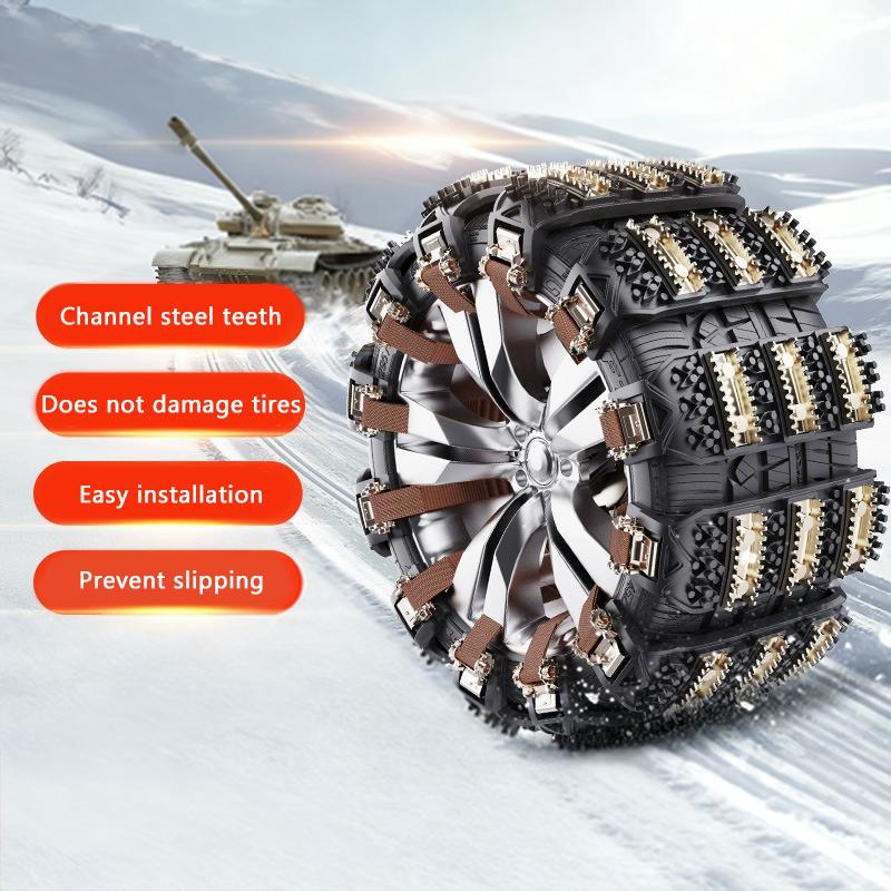 SEAMETAL Car Anti-skid Chain Suitable Tire Size 165mm-265mm Adjustable Car Snow Chains Universal Emergency Chain Tire No Damage