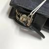 [Pre-Owned] Signature Logo Stripe Web Zipper Canvas Clutch - Very Good #XN4RTF