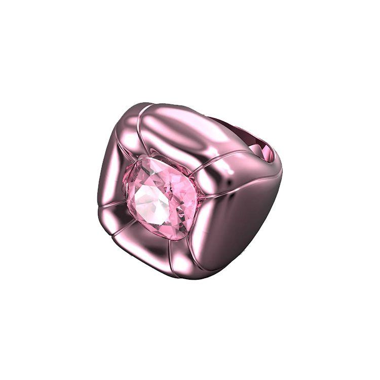 Swarovski Dulcis Personalized Ring Pillow Cut Imitation Crystal Pink Women rings 5609721 52
