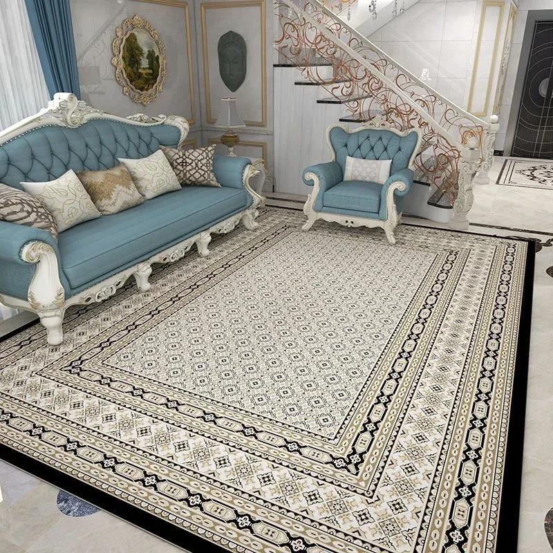 Retro Persian Style Living Room Luxury Decoration Carpet Rugs for Bedroom Hotel Large Area Carpets Lounge Rug Home Decor Mat