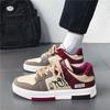 2025 Neue Herren Handbemalte Skate-Sneaker Dicke Schnürsenkel Freizeitschuhe Trendig Vielseitig Sportliches Schuhwerk für Studenten Streetwear