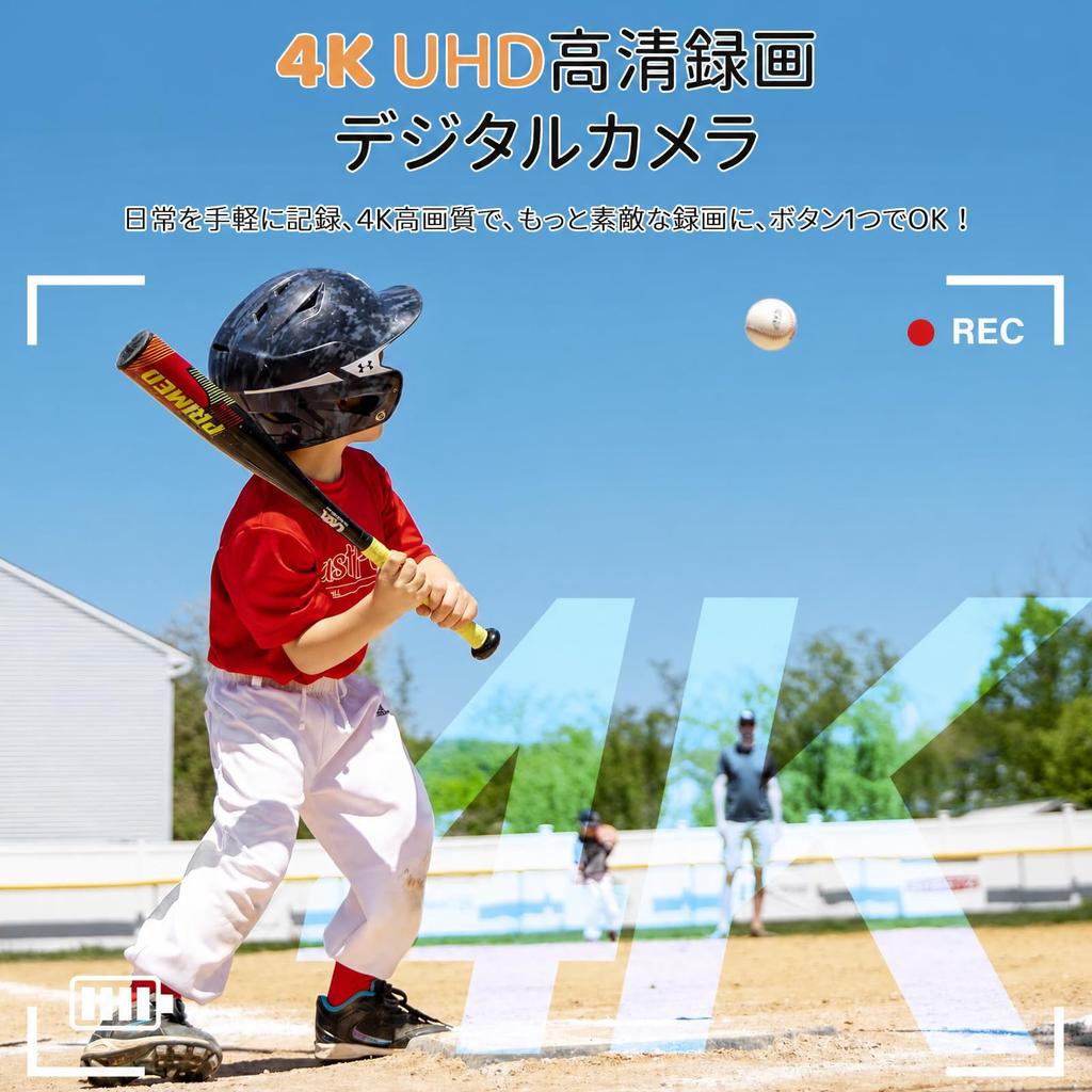 4K Digital Rotating Selfie 16x Digital Autofocus Camera, 64MP, 180-degree Display, Function, Zoom,