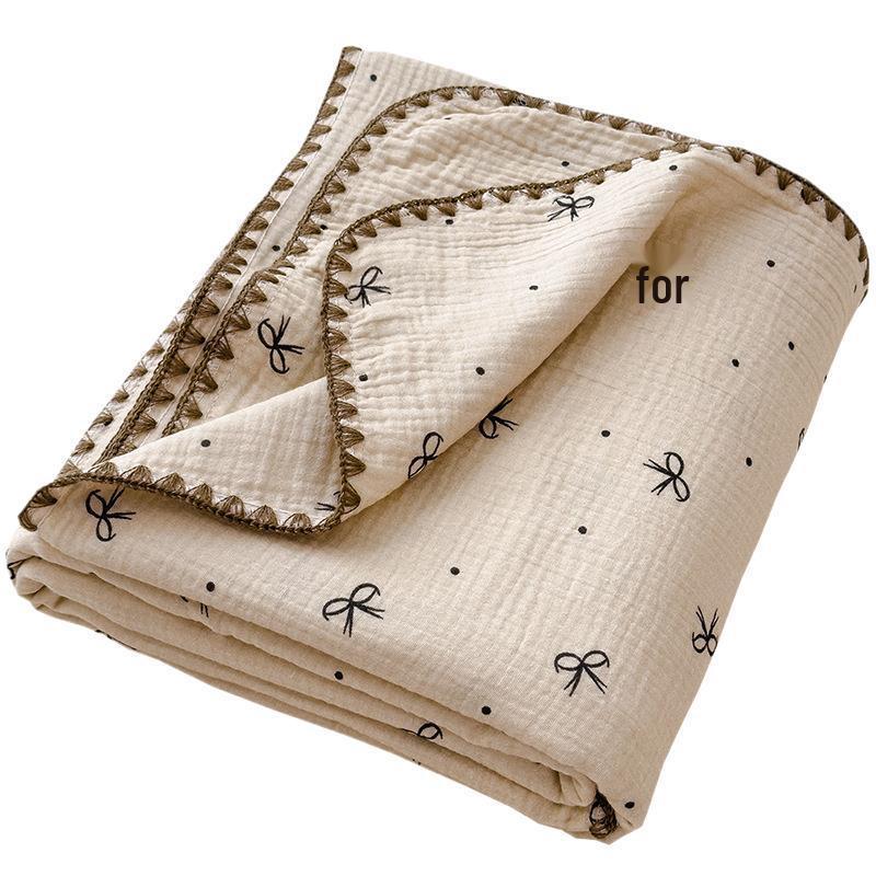 Premium Antibacterial Cotton Gauze Quilt: Double Layer, Summer Nap or Sofa Blanket