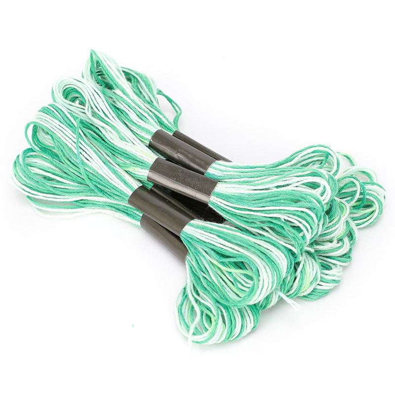 12 Pcs/lot Cross Stitch Embroidery Floss Dyeing Line Threads DIY Weave Bracelet String Sewing Threads MultiColor Embroidery