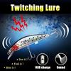 Esche Elettroniche Ricaricabili USB per Pesca Elettronica Esca Elettronica per Pesca in Mare Esca Artificiale Vibrante Amo Triplo Esca per Ghiaccio Invernale Esca Dura per Acqua Salata