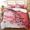 Music Series Duvet Cover Set Rainbow Music Notes Tie Dye Bedding Set Musical Party Double Queen King Size Polyester Qulit Cover