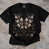 Vintage Butterfly Shirt, Cottagecore Tee, Botanical Floral Tshirt, Nature Lover Gift