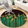 1pc Birds of Paradise Flowers Office Round Area Rug, Indoor Mat Suitable For Office, Under Office Chairs Bedroom Living Room Home Decor, Room Deco