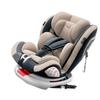 Portable Infant To Toddler Car Seat 360 Degree Rotation Highback Booster Car Seat Coffee Color