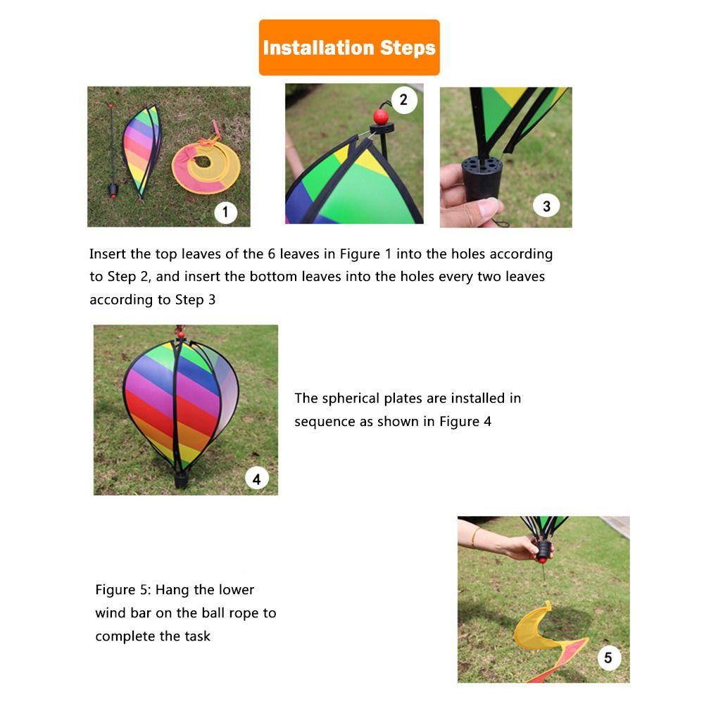 Rotating Design Wind Spinner Colorful Design Rainbow Windmill Garden Windmill  Hanging Type