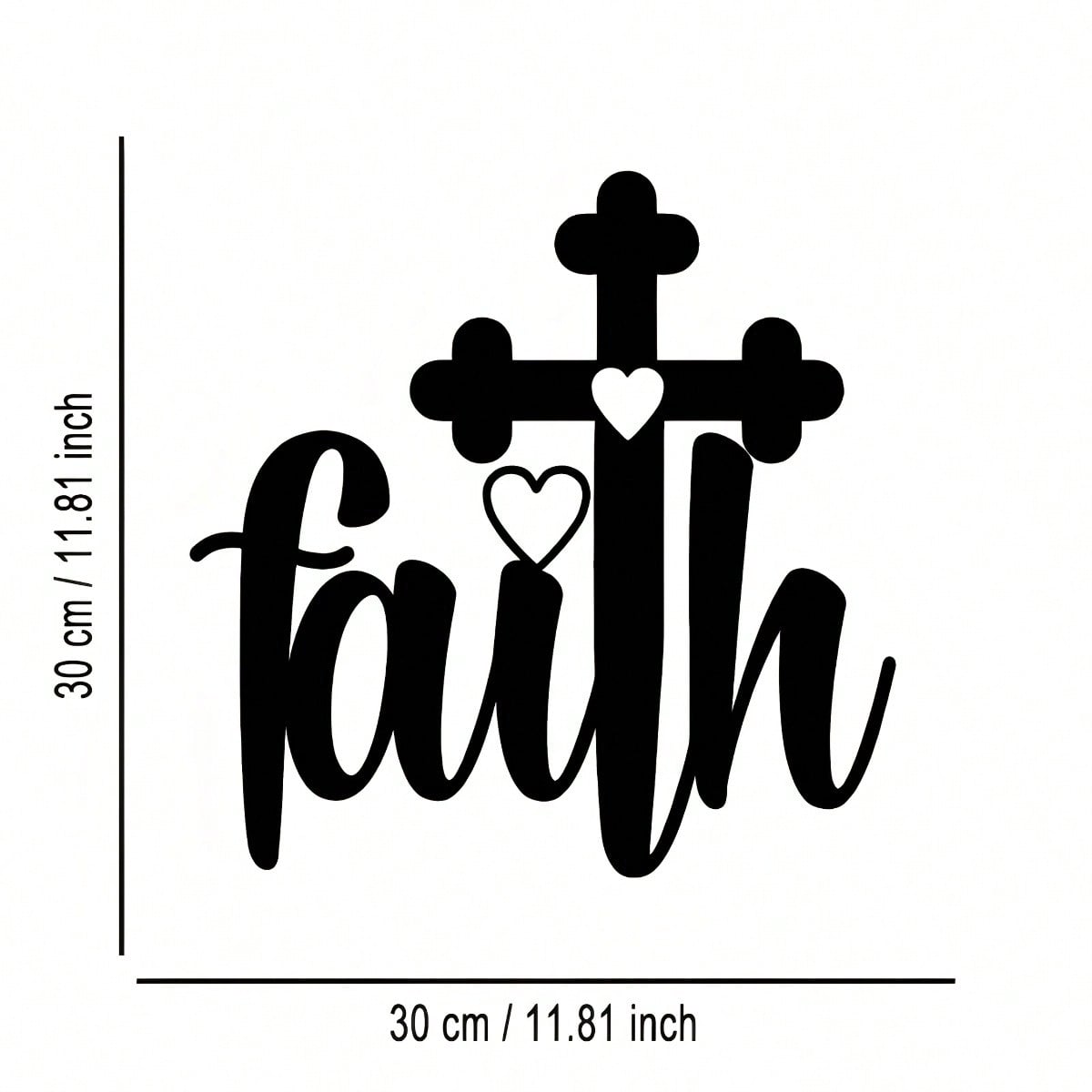 Faith Metal Plaque Inspirational Wall Art Home Office Decor Gift