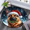 German Shepherd Round Area Rug,Carpet Rug for Living Room Bedroom Sofa Playroom Decor,Non-slip Floor Mat