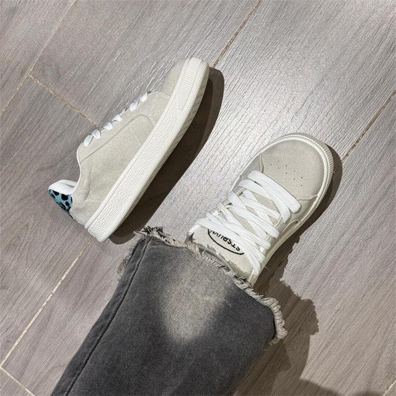 

Новые ретро-туфли с серо-голубым леопардовым принтом для женщин, нишевые туфли для скейтбординга с большим язычком, универсальные повседневные туфли в американском стиле 40 серый