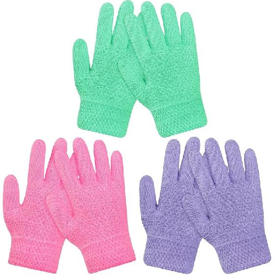 ONESING Kids Knit Gloves - Stretchy Gloves for Boys Girls Winter, Solid Finger Gloves for Children