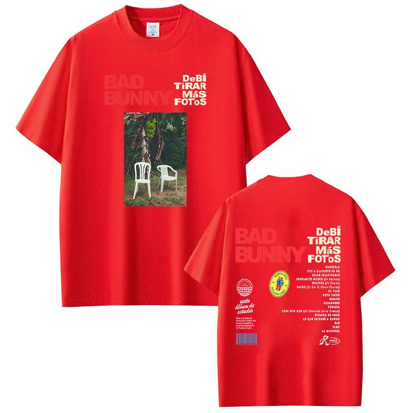 Rapper Bad Bunny Tshirt Takes More Photos DTMF 2026 Summer Unisexs Womens Patterns Hiphop Fashion Tshirt Couple Streetwear