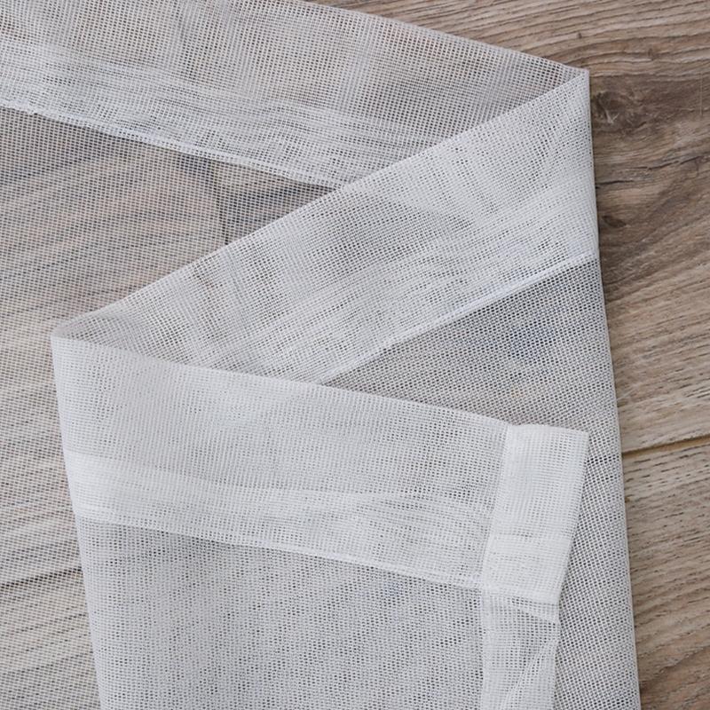 Sheer White Polyester Window Curtains for Light Privacy Protective Home Decoration