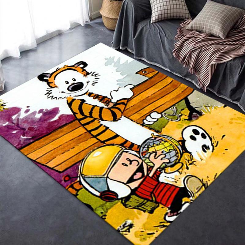 2025 New Calvin and Hobbes Carpet Rug for Living Room Bedroom Home Sofa Decoration,Kids Play Non-slip Floor Mat