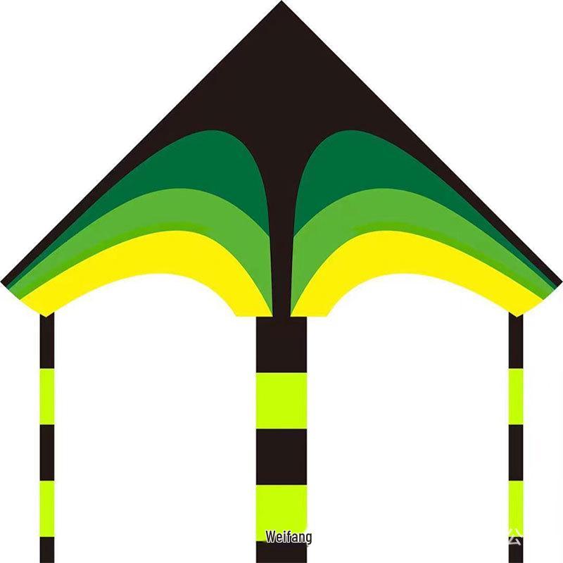 1m Cartoon Curved Edge Triangle Kite for Kids - Outdoor Flying Model