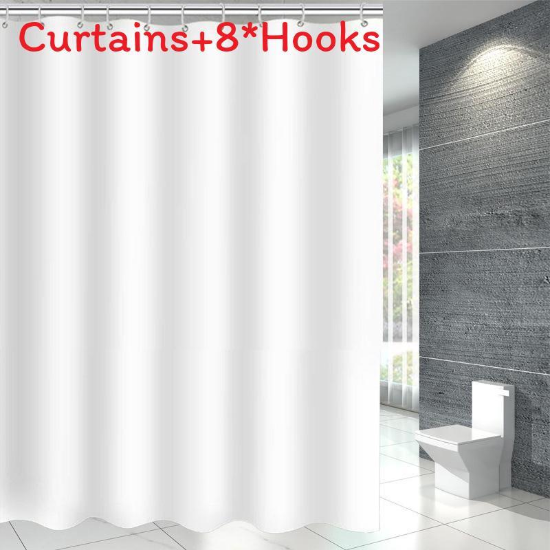 

Microfiber Soft Fabric Shower Liner Hotel Home Quality Water Curtain Repellent White