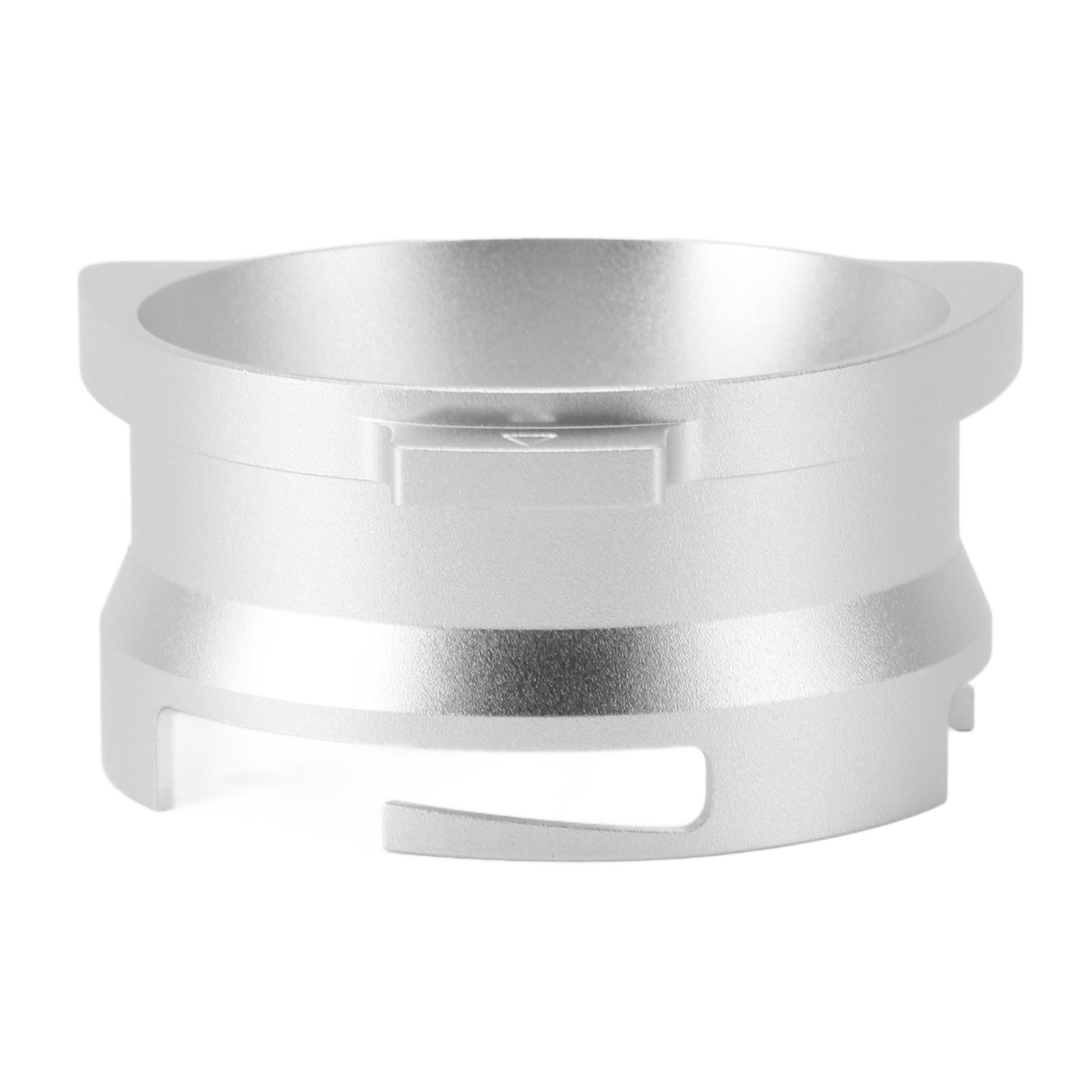 Konnwei Silver Dosing Funnel Aluminium Alloy Splash Proof Rotatable Coffee Dosing Ring For 54Mm Portafilter