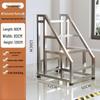 Movable Industrial Household Ladder with Wide Steps & Handrail - 3 or 4 Steps for Outdoor Use