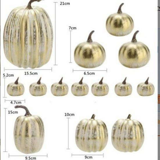 White and Yellow Pumpkin Model for Halloween and Christmas Decoration Wreaths