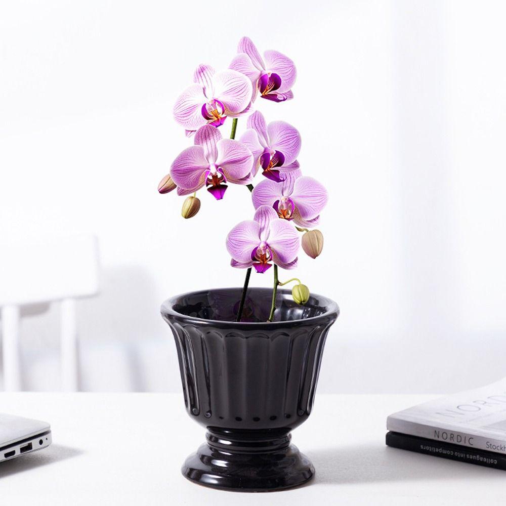 Nordic Ceramic Vase Roman Column Garden Planter Flower Arrangement Utensils  Desktop Decor