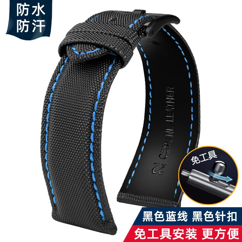 Schnellwechsel-Uhrenarmband Für MIDO Helmsman commander omega Tag Heuer Nylon Canvas Leder Wasserdicht Herren-Uhrenarmband 20mm 22mm