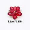 Crystal Flower Metal Alloy Buttons for Sewing DIY Decorative Button for Wool Coat Fur Coat Clothing Accessories