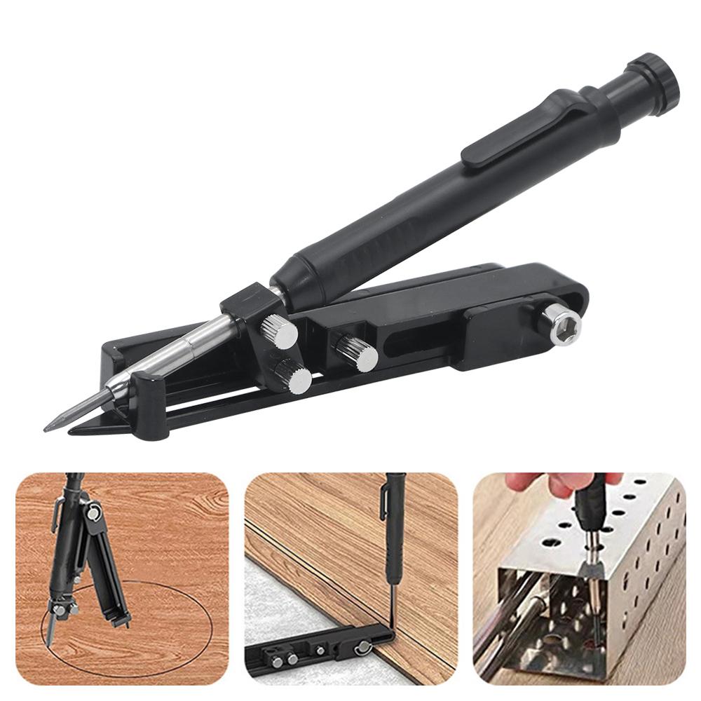 Adjustable Profile Scribing Ruler Scribing Tool Multi-function DIY Woodworking Metal Contour Gauge Scribe Compass Tool