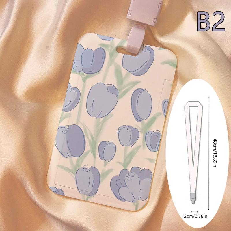 Rose Flower Business Card Holder Cartoon Cute Pink Credit Card Holders Bank Id Holders Badge Card Cover Case For Women Men