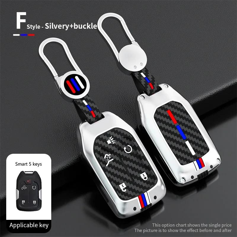 Zinc Alloy Car Key Case Cover For Chevrolet Colorado Silverado 1500 2500HD 3500HD GMC Yukon Sierra Canyon Remote Key Protecor