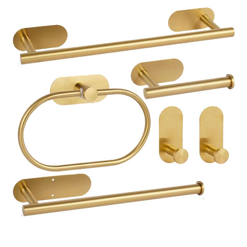 Stainless Steel No-Drill Bathroom Tissue & Towel Holder Rack