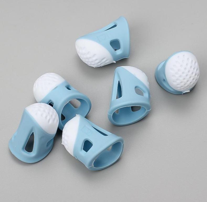 Hand Cross-stitch Anti-stick Finger Cover Silicone Sewing Thimble Anti-slip Finger Protection