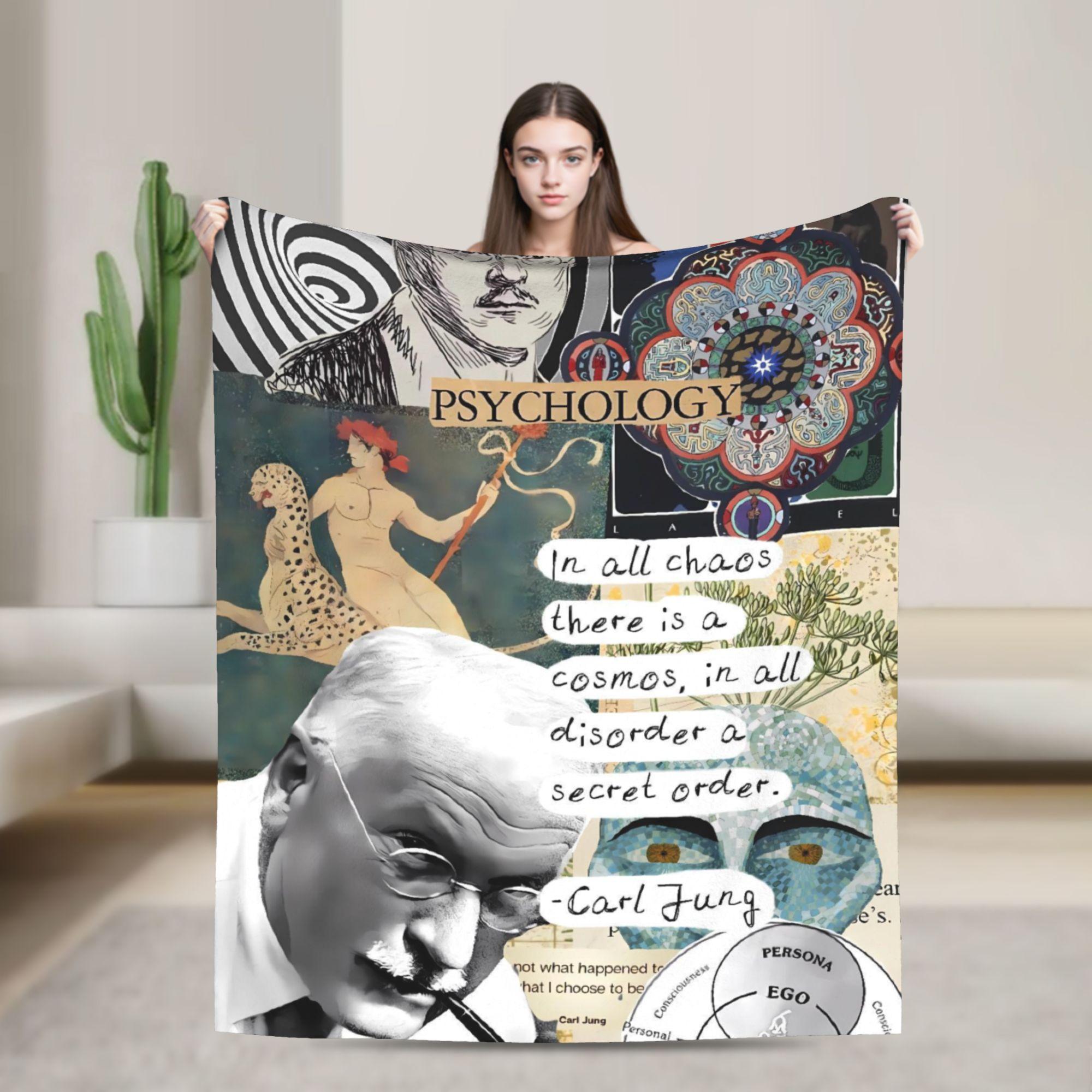 Carl Jung Quote Blanket Camping Flannel Throw Blanket For Home Decor Soft Design Quality Bedspread Gift 130x150cm