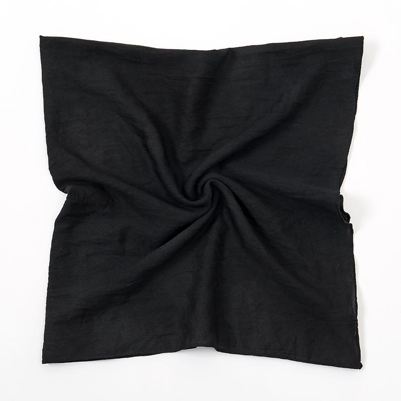 Foulard Quadrato Liscio Pieghettato per Donna Musulmana Hijab Sciarpa Fascia Moda per Capelli Turbante Islamico Bandana 90*90Cm
