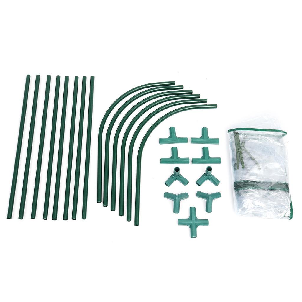 Außenpflanzenabdeckung Rahmen Abnehmbar Stahl Reißverschluss Garten Gewächshaus PVC Warm Garten Haushalt Pflanzen Gewächshausabdeckung