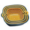 Kitchen Colander Bowl Pasta Strainer Plastic Fruit Bowl Colanders Three-Layer Draining Bowl Vegetable Washing Basket - GXCC